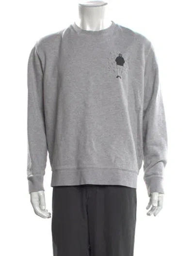 Pre-owned Norse Projects Graphic Print Crew Neck Pullover In Grey