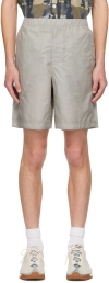 Norse Projects Gray Elasticized Shorts In Lucid White