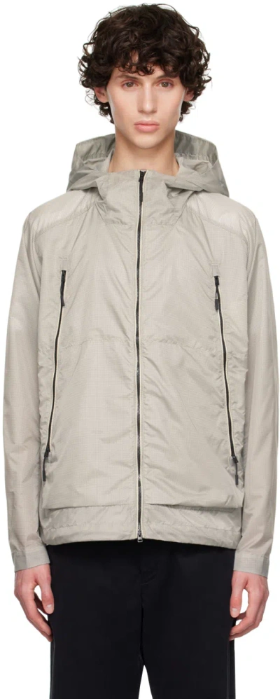 Norse Projects Gray Hooded Jacket In Lucid White
