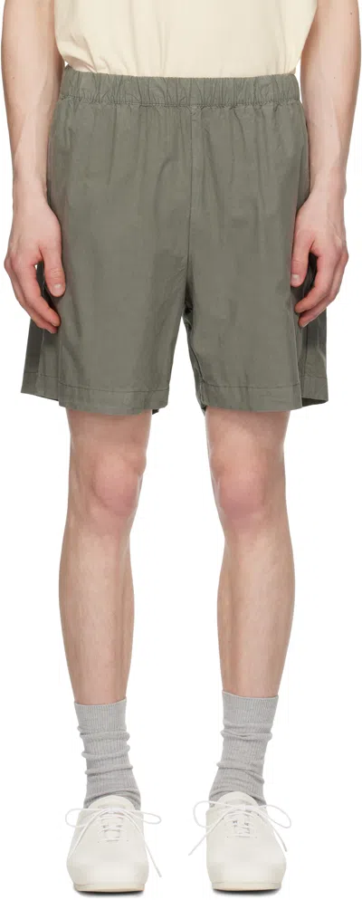 Norse Projects Gray Per Cotton Tencel Shorts In Green