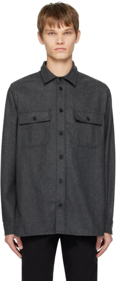 Norse Projects Gray Silas Shirt In Black