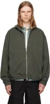 Norse Projects Green Bjorn Organic Loopback Track Jacket In Green