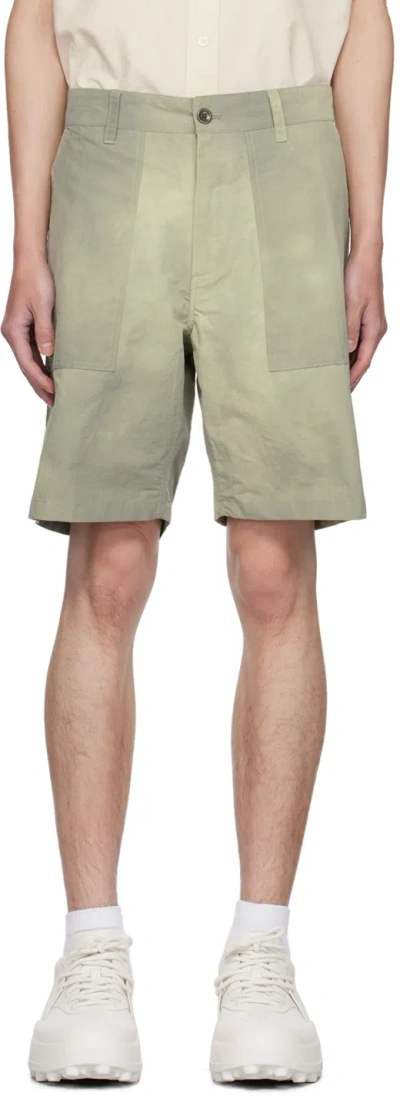 Norse Projects Green Lukas Shorts In Clay