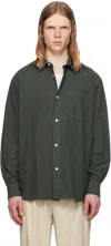 Norse Projects Green Mo Cotton Tencel Shirt In Green