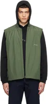 Norse Projects Green Stand Collar Vest In Spruce Green