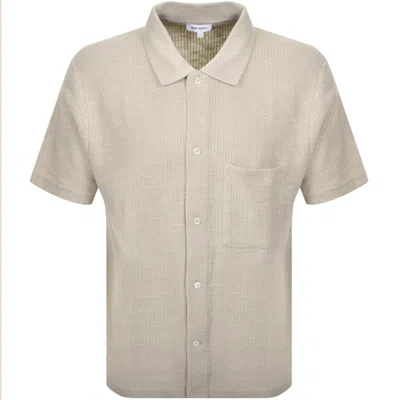 Norse Projects Gustav Crochet Jersery Shirt Beige In Neutral
