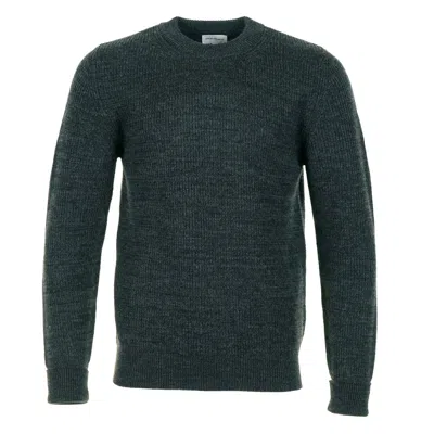 Norse Projects Henning Cotton Wool Ribbed Sweater Dark Grey Melange In Gold
