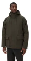 Norse Projects Herluf Alpinix Smart Merino Jacket Seal Brown In Green