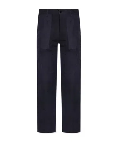 Norse Projects High-rise Straigh-leg Trousers In Black