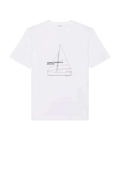 NORSE PROJECTS HOLGER ORGANIC BOAT PRINT T-SHIRT
