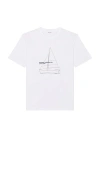 Norse Projects Holger Organic Boat Print T-shirt In White
