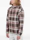 Norse Projects Hooded Checked Jacket In Gray