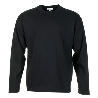 Norse Projects Isefjord Compact Cotton Long Sleeve T Shirt Black