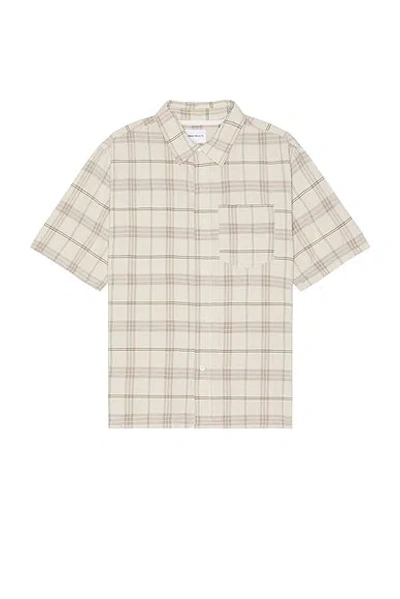 NORSE PROJECTS IVAN RELAXED TEXTURED CHECK SHORT SLEEVE SHIRT