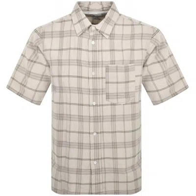 Norse Projects Ivan Textured Check Shirt Beige