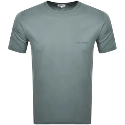Norse Projects Johannes Logo Print T Shirt Blue