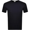 Norse Projects Johannes Logo Print T Shirt Navy In Blue