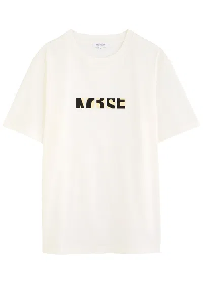 Norse Projects Johannes Printed Cotton T-shirt In White