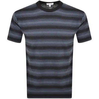Norse Projects Johannes Spaced Stripe T Shirt Navy