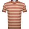 Norse Projects Johannes Spaced Stripe T Shirt Red In Red