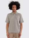 Norse Projects Jon Tech Merino Ss Polo In Gray