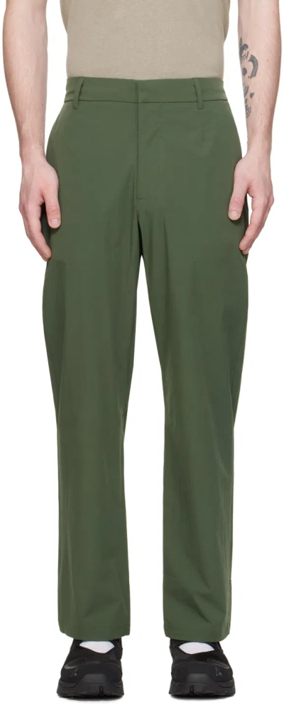 Norse Projects Khaki Aaren Trousers In Spruce Green