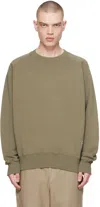 Norse Projects Khaki Marten Sweatshirt In Sediment Green