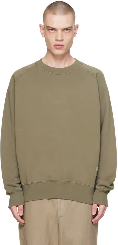 Norse Projects Khaki Marten Sweatshirt In Sediment Green
