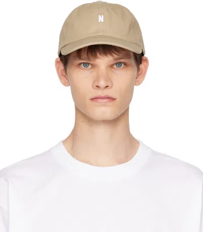 Norse Projects Khaki Twill Sports Cap In Brown