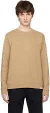 Norse Projects Logo Patch Cotton Sweatshirt In Utility Khaki