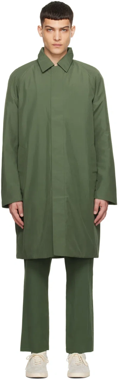 Norse Projects Khaki Vargo Coat In Spruce Green