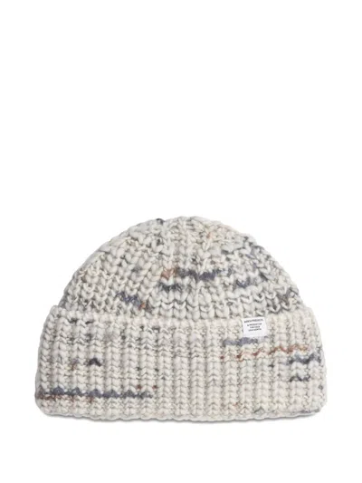 Norse Projects Knitted Beanie Hat In Gray