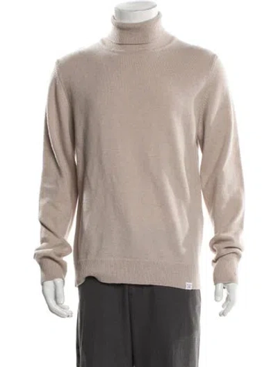 Pre-owned Norse Projects Lambswool Turtleneck Pullover In Neutral