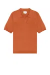 Norse Projects Orange Leif Polo In Red Clay