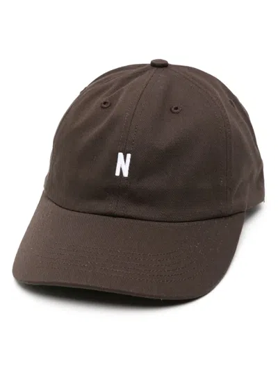 Norse Projects Logo-embroidered Baseball Cap In Brown