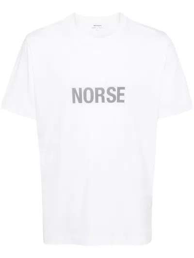 Norse Projects Logo-print Cotton T-shirt In White