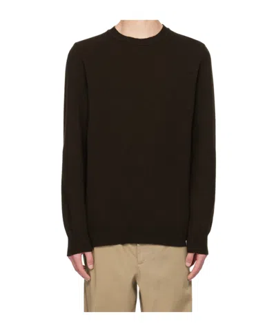 Norse Projects Logo Round-neck Sweater In Black