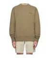 Norse Projects Logo Round-neck Sweater In Brown
