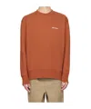 Norse Projects Logo Round-neck Sweater In Brown