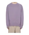 Norse Projects Logo Round-neck Sweater In Purple