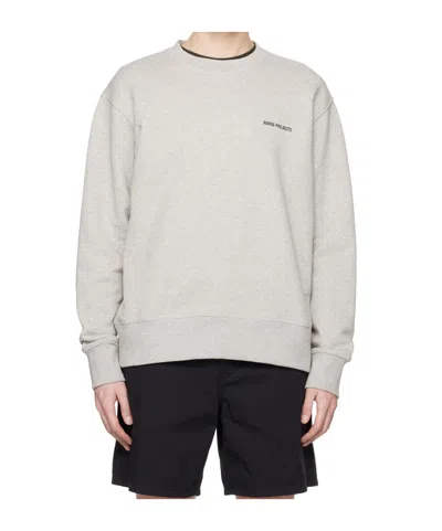 Norse Projects Logo Round-neck Sweater In White