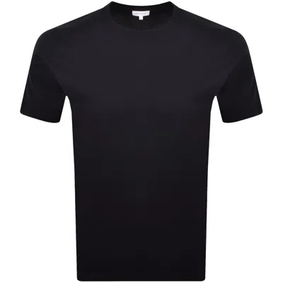 Norse Projects Logo T Shirt Navy In Black