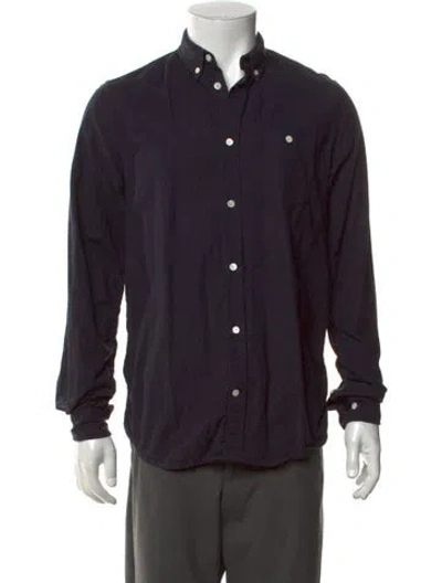 Pre-owned Norse Projects Long Sleeve Dress Shirt In Blue