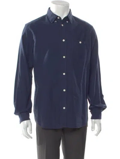 Pre-owned Norse Projects Long Sleeve Shirt In Blue