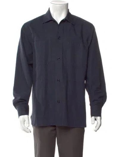 Pre-owned Norse Projects Long Sleeve Shirt In Blue