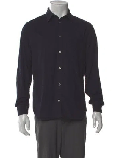 Pre-owned Norse Projects Long Sleeve Shirt In Blue