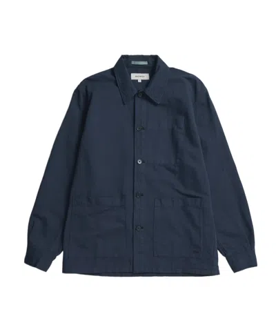 Norse Projects Long-sleeved Casual Jacket In Blue