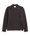 Norse Projects Long-sleeved Wool Polo Shirt In Black