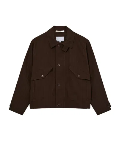 Norse Projects Long-sleeved Casual Jacket In Brown