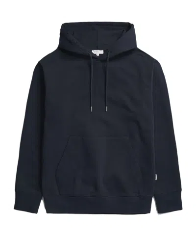 Norse Projects Long-sleeved Hooded Sweatshirt In Black